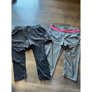 CINDY Prosper Medium Athletic 2 in 1 Shorts Capri Leggings Activewear‎